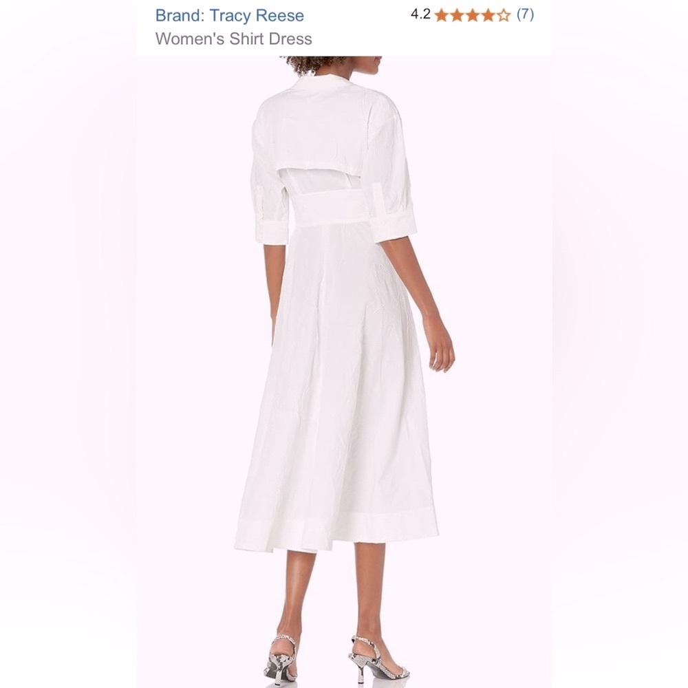 Tracy Reese White Corset Detail Shirtdress
